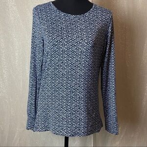 Lands End patterned long sleeve~S